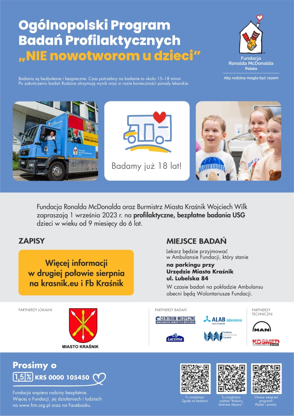 Ogólnopolski Program Badań Profilaktycznych 'NIE nowotworom u dzieci' itm1#425